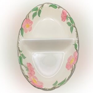 Vintage Franciscan Desert Rose Oval Divided Serving Dish California USA